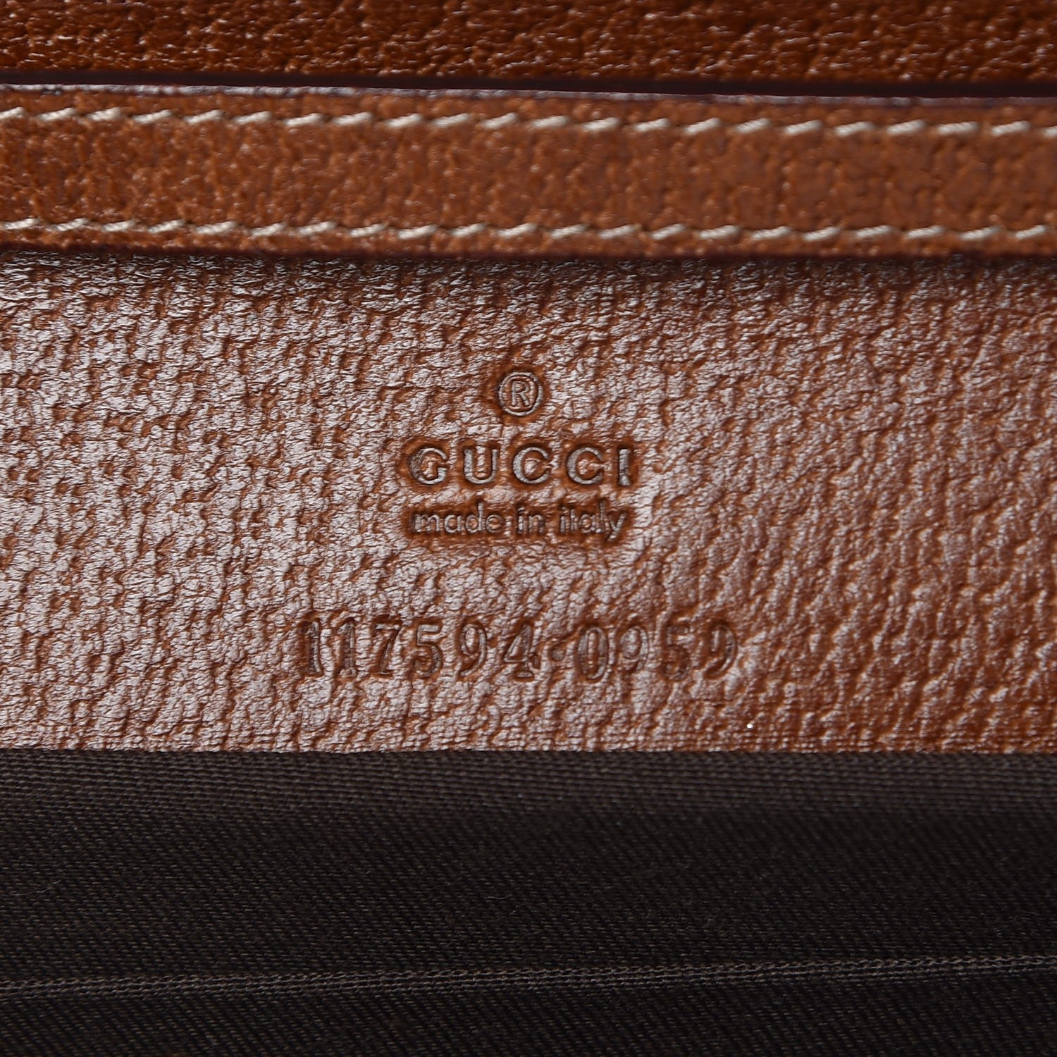 Gucci Monogram Bamboo Bar Clutch Brown 6 of 6