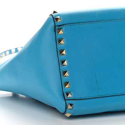 Valentino Garavani Vitello Small Rockstud Double Handle Tote Parrot 7 of 10