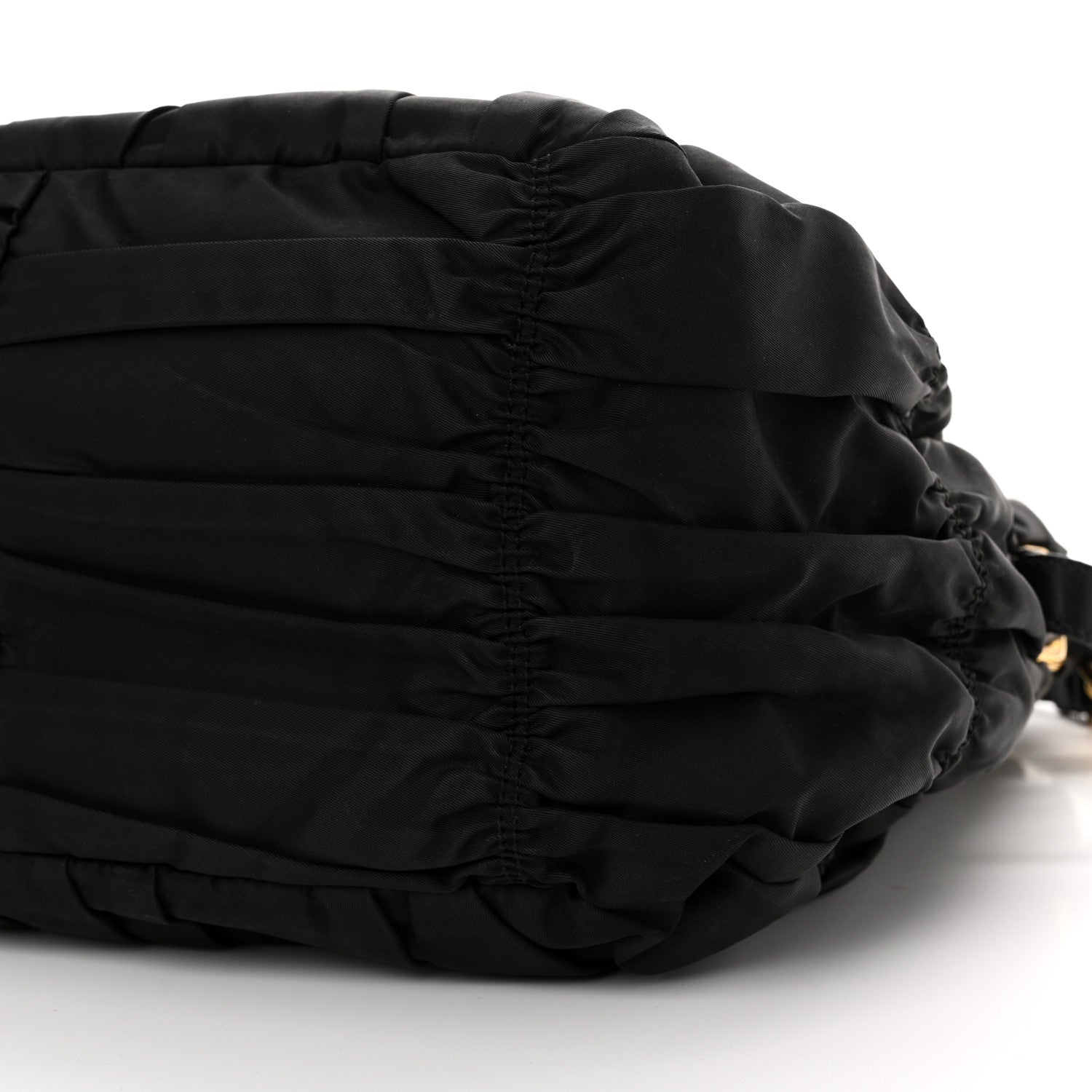 Prada Tessuto Nylon Nappa Braided Gaufre Shopping Satchel Black 9 of 19