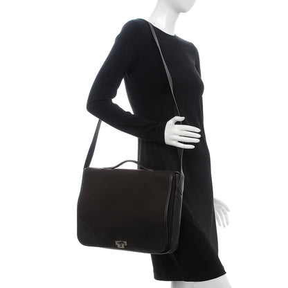 Hermes Toile Togo Victoria II Messenger Chocolate 2 of 7