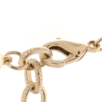 Chanel Pearl CC 100th Anniversary Necklace Light Gold 4 of 5
