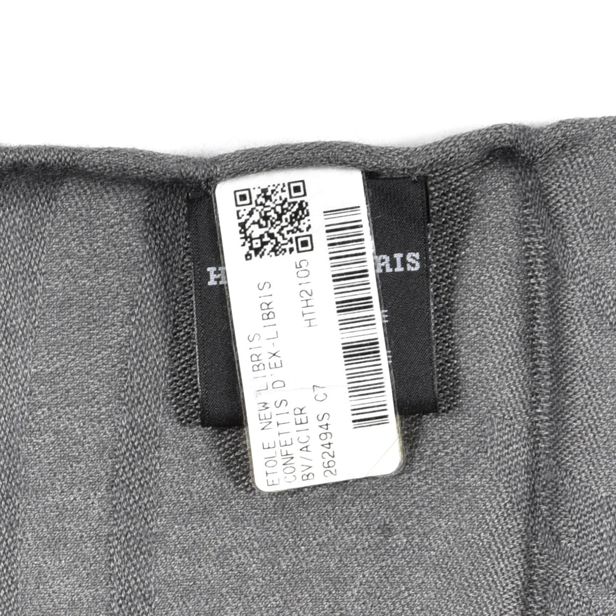 Cashmere Silk New Libris Confettis D'Ex Libris Stole Acier