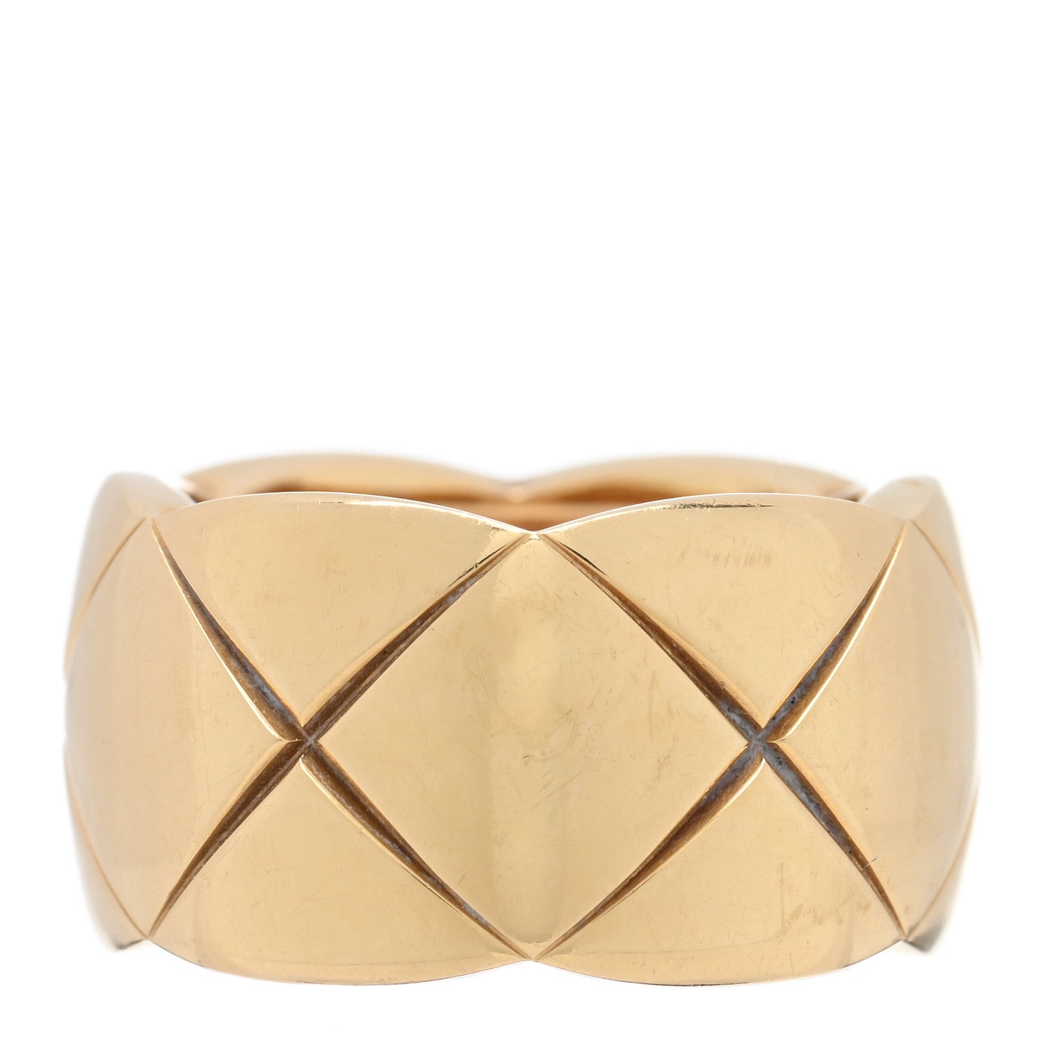 Chanel 18K Yellow Gold Large Coco Crush Ring 49 5 1 of 5
