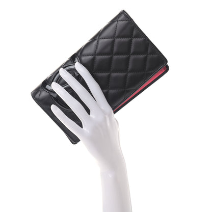 Chanel Calfskin Quilted Cambon Yen Wallet Black 2 of 10