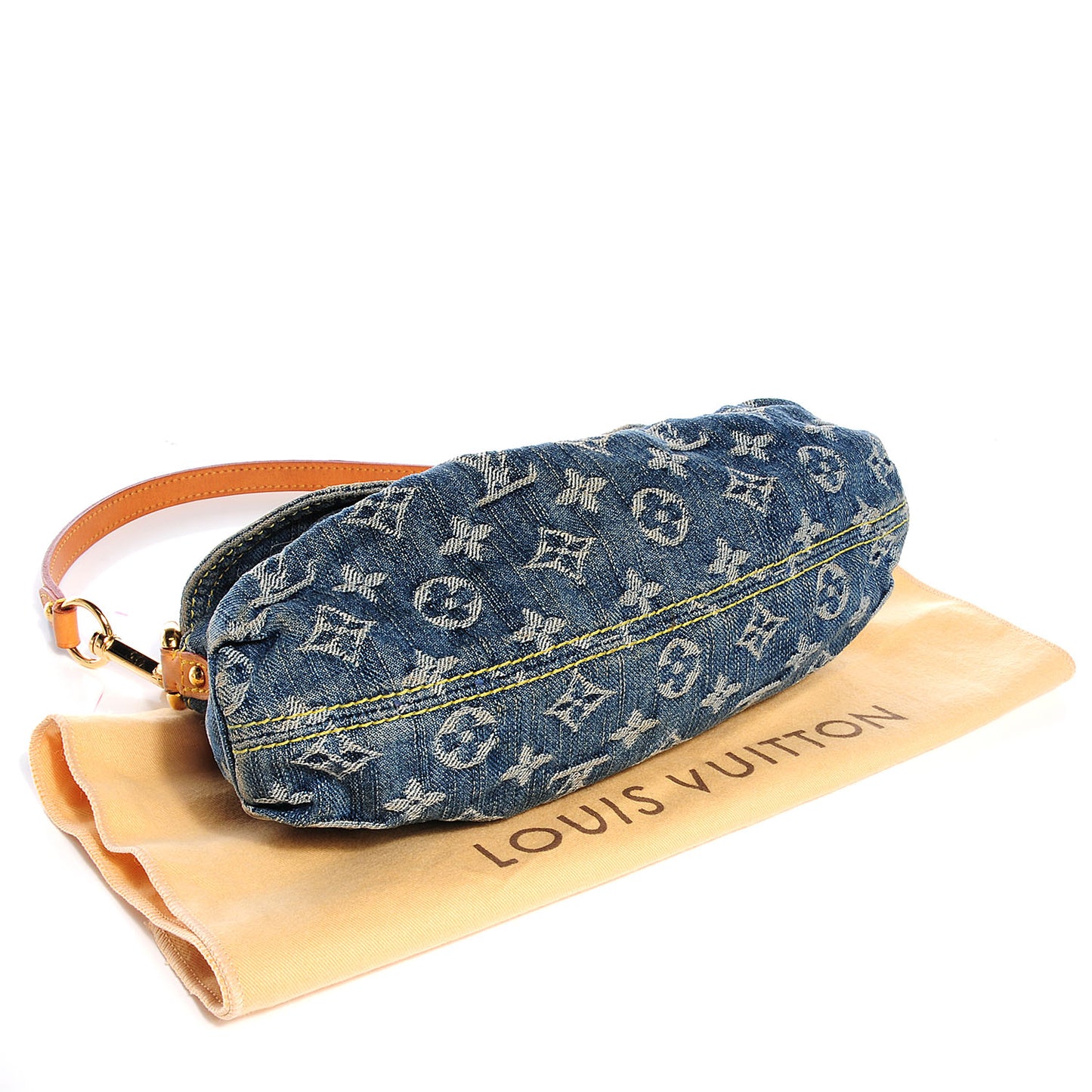 Monogram Denim Mini Pleaty Blue