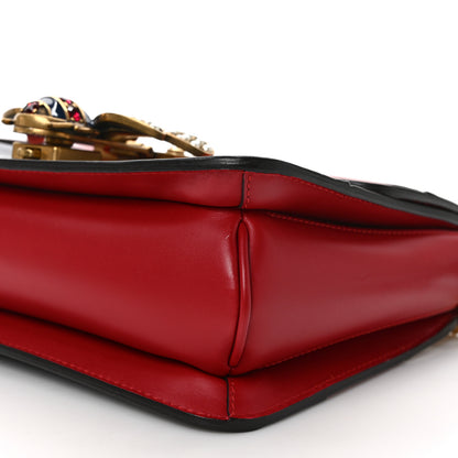Gucci Calfskin Sylvie Web Queen Margaret Shoulder Bag Blue Agata Hibiscus Red Mystic White 9 of 9