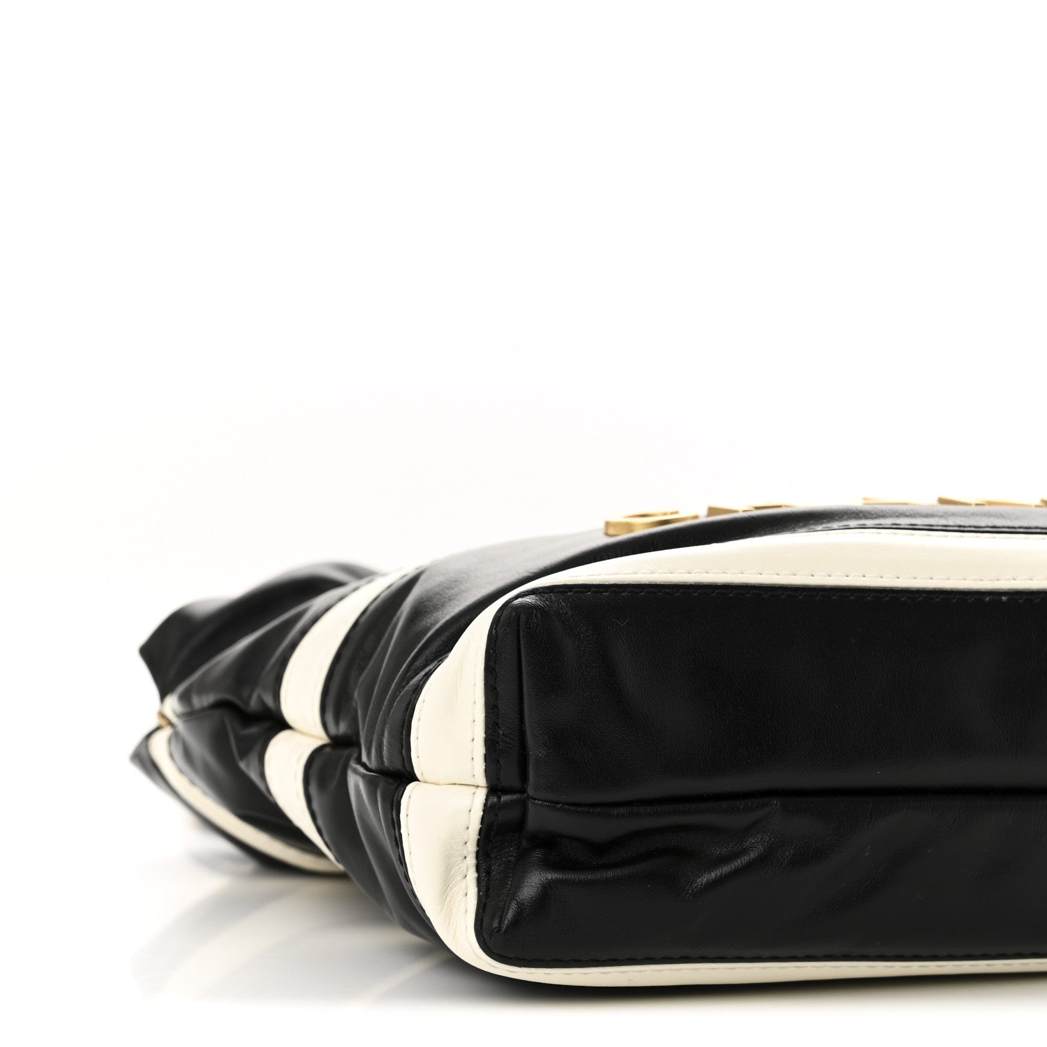 Chanel Shiny Calfskin Striped Mini Chanel 22 Black White 9 of 10