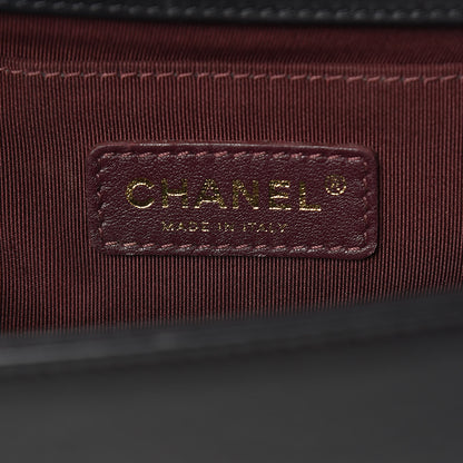 Chanel Caviar Suede Calfskin Chevron Medium Boy Flap Black 11 of 16