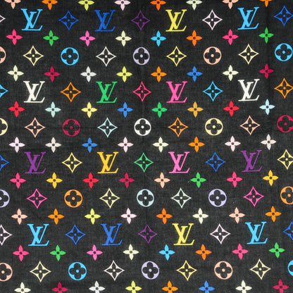 Louis Vuitton Cotton Multicolor Square Scarf Black 1 of 4