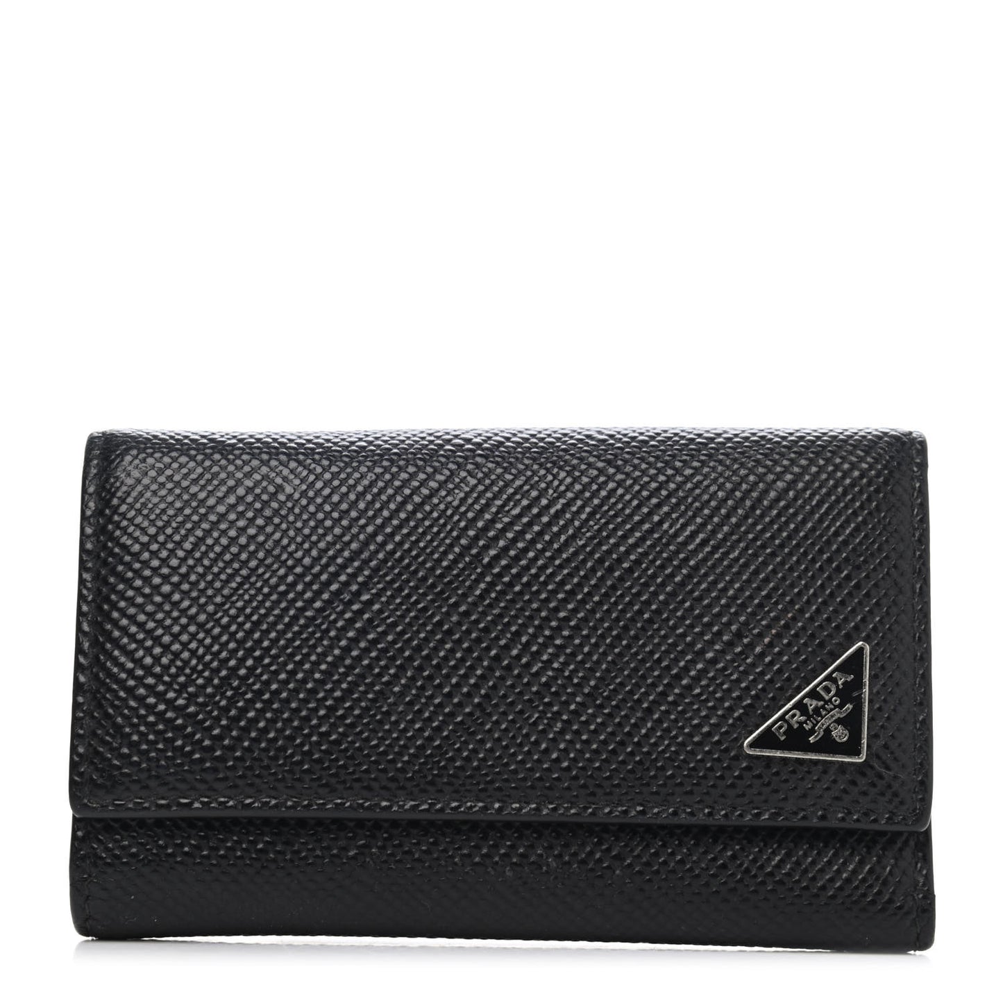 Saffiano 6 Key Holder Black
