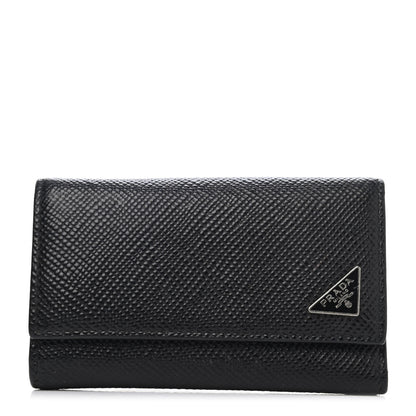 Prada Saffiano 6 Key Holder Black 1 of 4