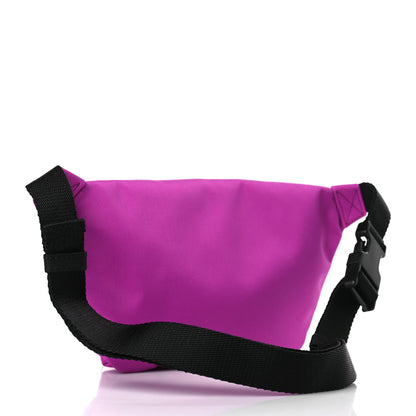 Balenciaga Sport Nylon Logo Embroidered Small Wheel Beltpack Fuchsia Black 3 of 8