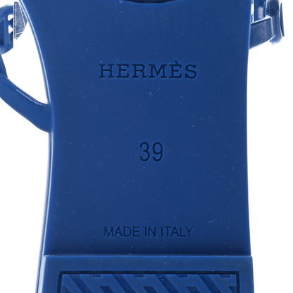 Hermes Rubber Chaine d'Ancre Rivage Sandals 39 Bleu Smalt 6 of 7
