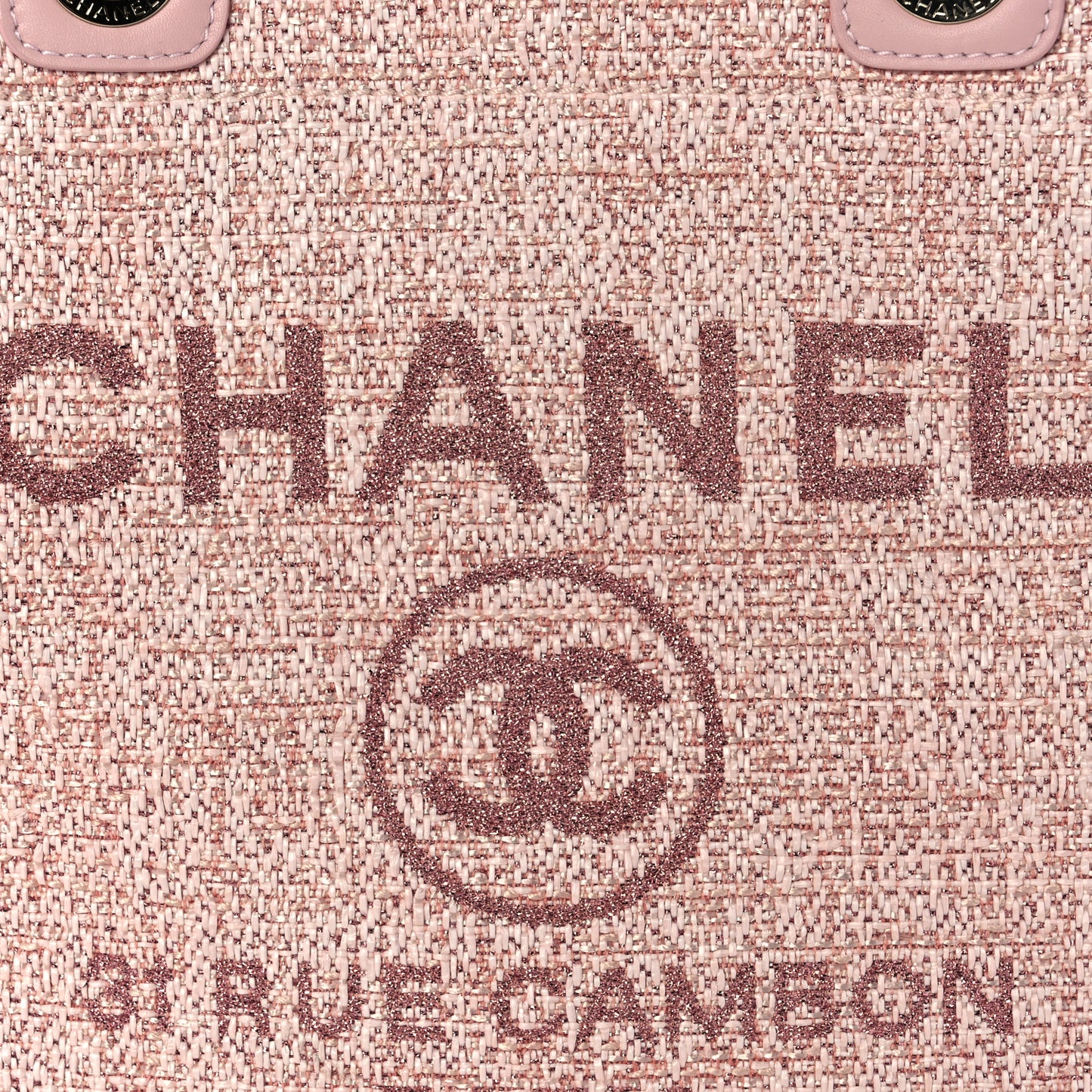 Lurex Boucle Deauville Medium Tote Pink