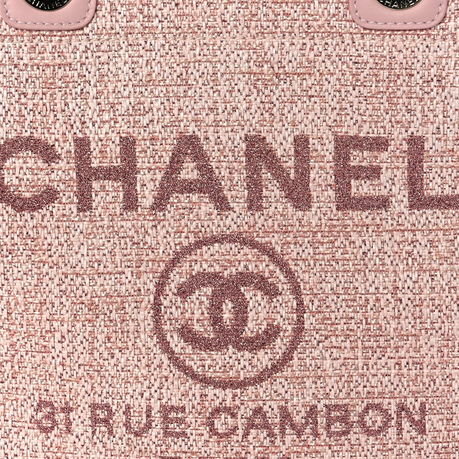 Chanel Lurex Boucle Deauville Medium Tote Pink 8 of 12