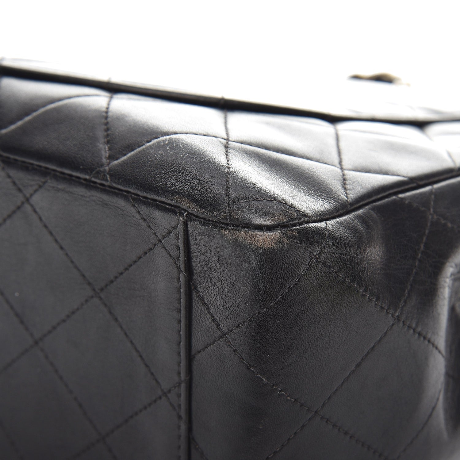 Chanel Lambskin Quilted XL Jumbo Single Flap Black 14 of 16