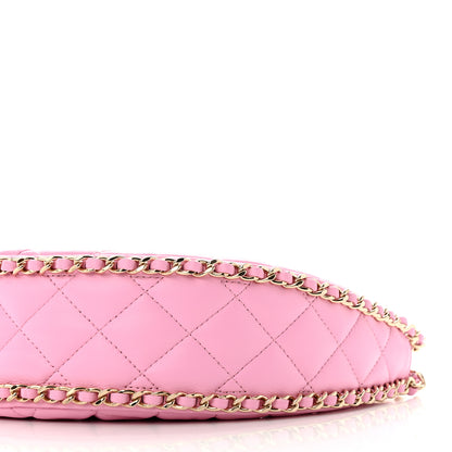 Chanel Lambskin Quilted Small Hobo Bag Pink 10 of 10
