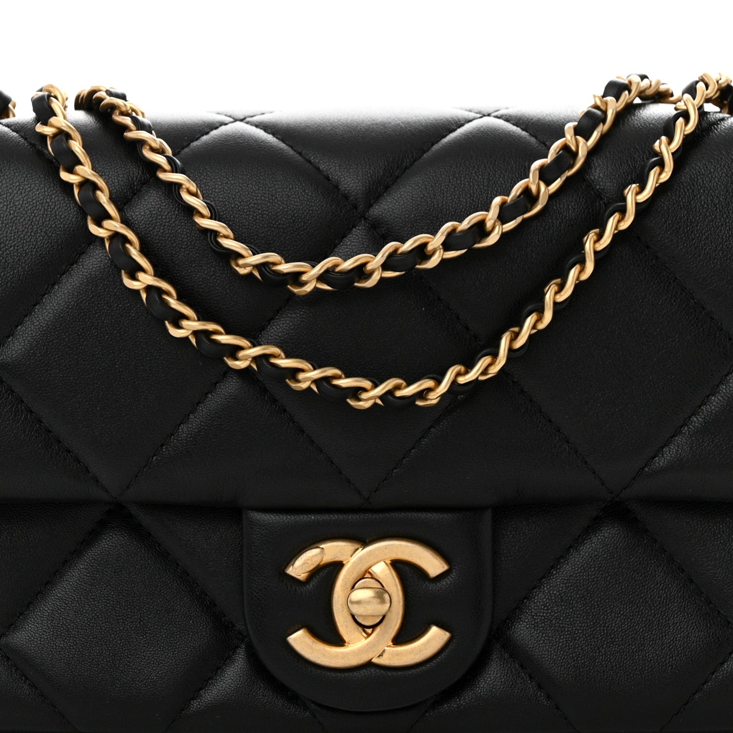 Chanel Lambskin Quilted Pearl Small Flap Black 8 of 11