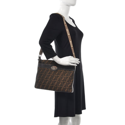 Fendi Zucca Cuoio Romano Selleria Messenger Tobacco Moro 2 of 12
