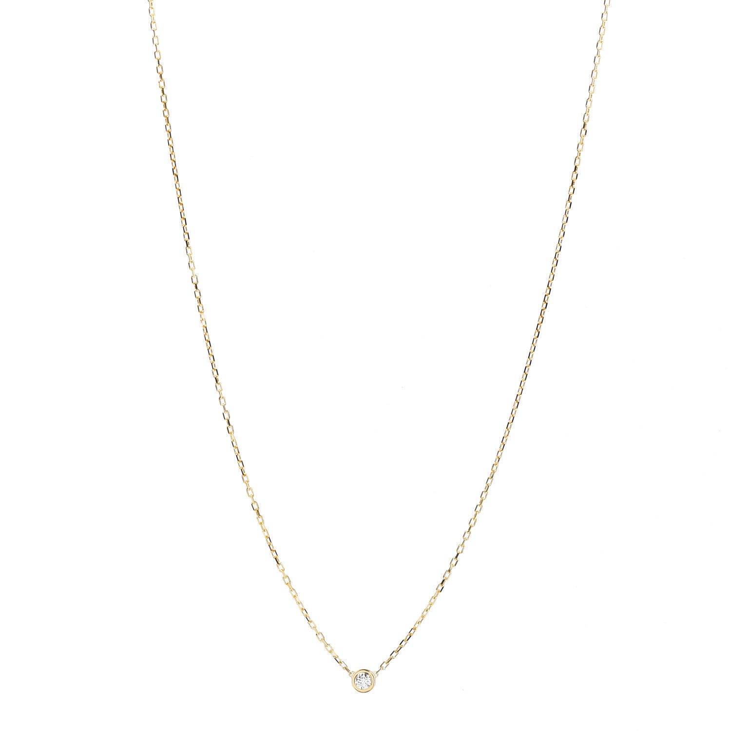 Cartier 18K Yellow Gold Diamond SM D'Amour Pendant Necklace 1 of 5