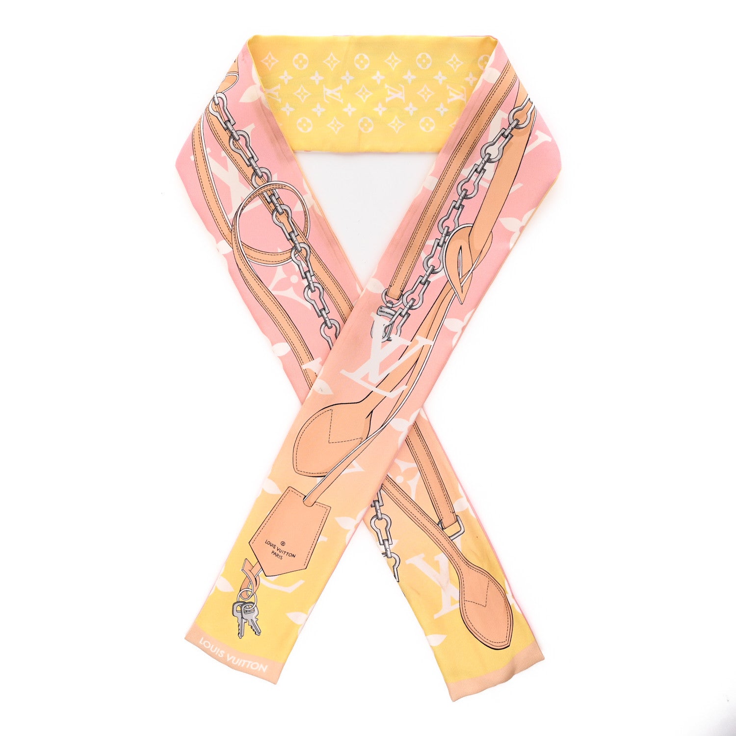 Louis Vuitton Silk Monogram Gradient By The Pool Bandeau Pink 1 of 10