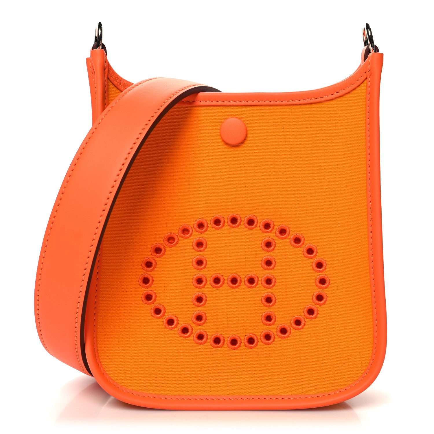 Hermes Toile Officier Swift Neo Evelyne TPM Jaune D'Or Feu Orange Minium 1 of 11