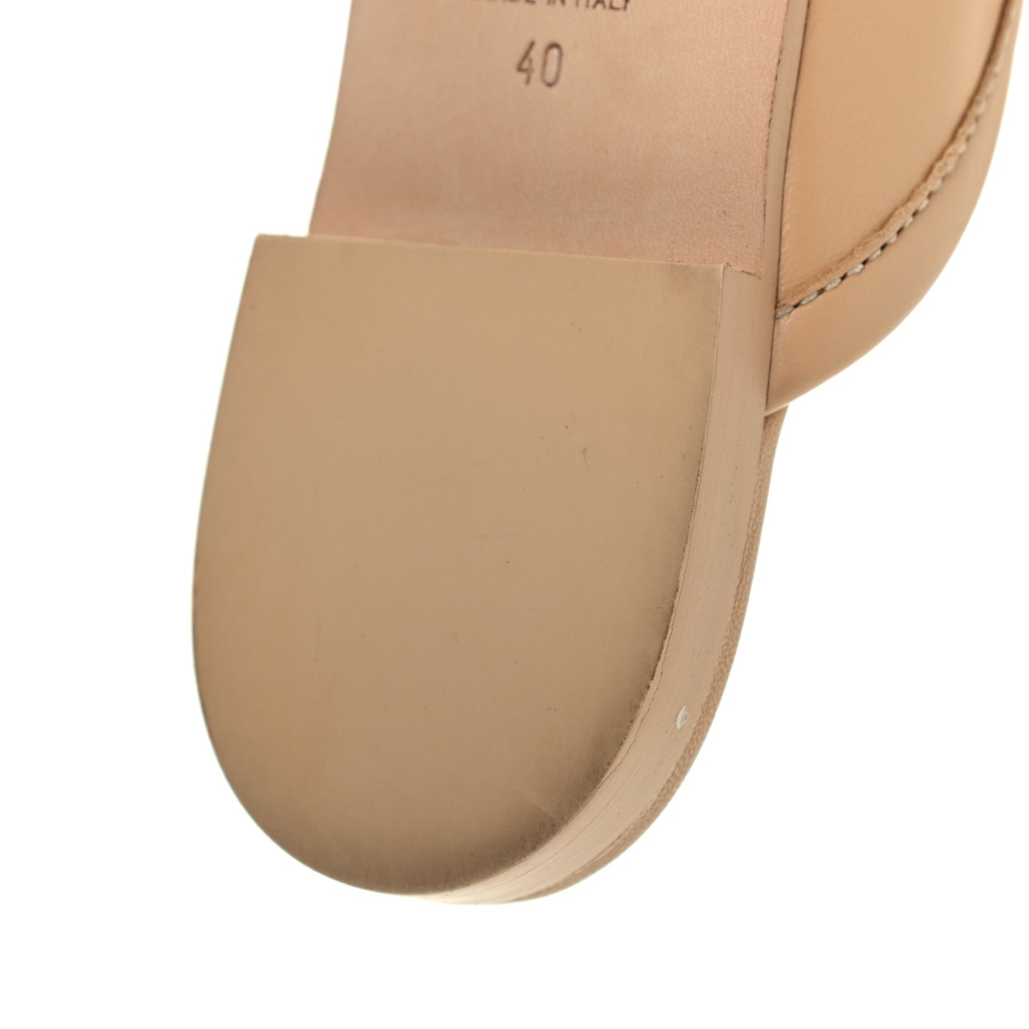 Lambskin Pearl CC Mules 40 Beige