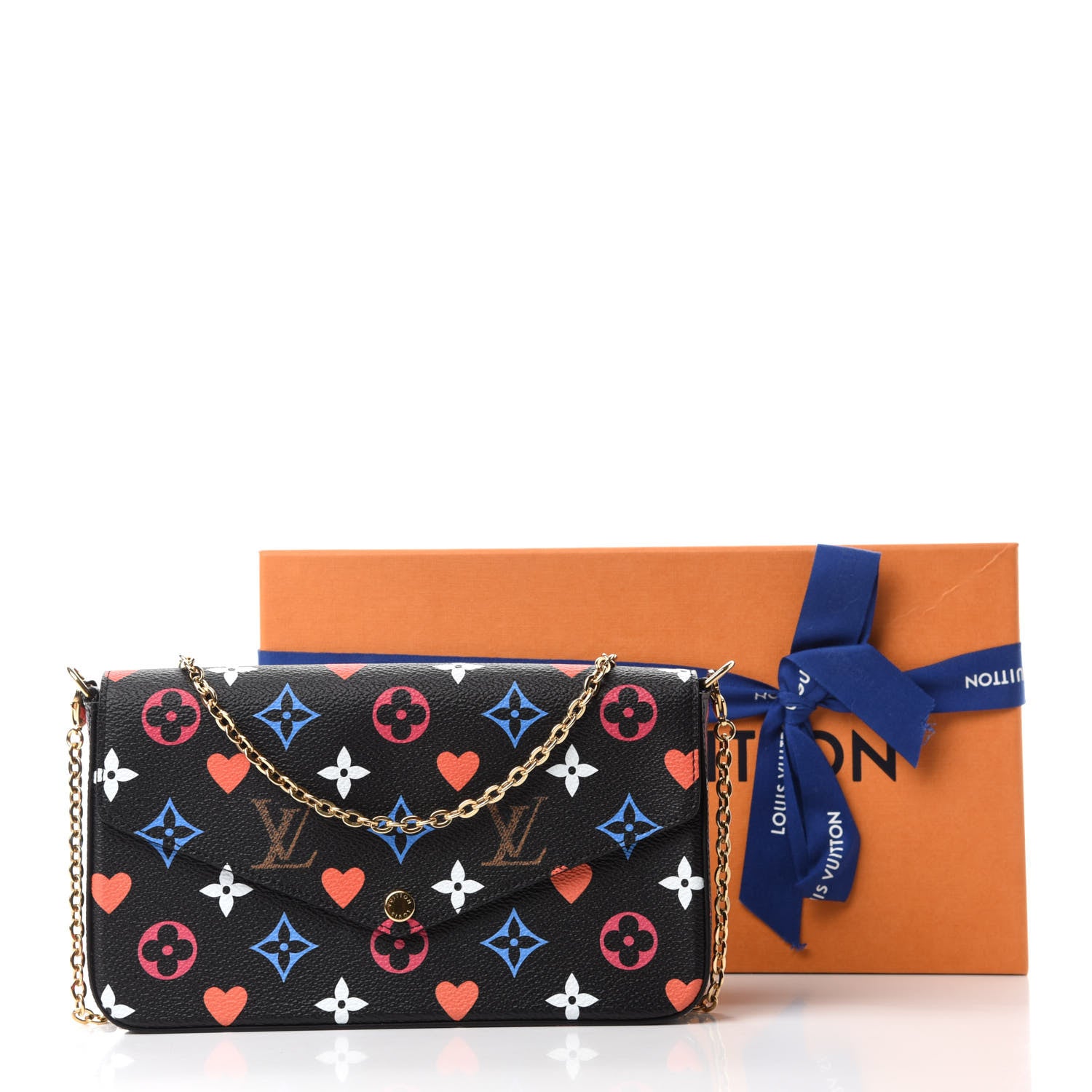 Louis Vuitton Game On Felicie Chain Wallet Black 12 of 12