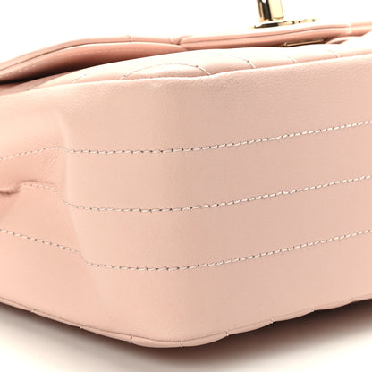 Chanel Lambskin Chevron Quilted Mini Square Flap Light Pink 8 of 10
