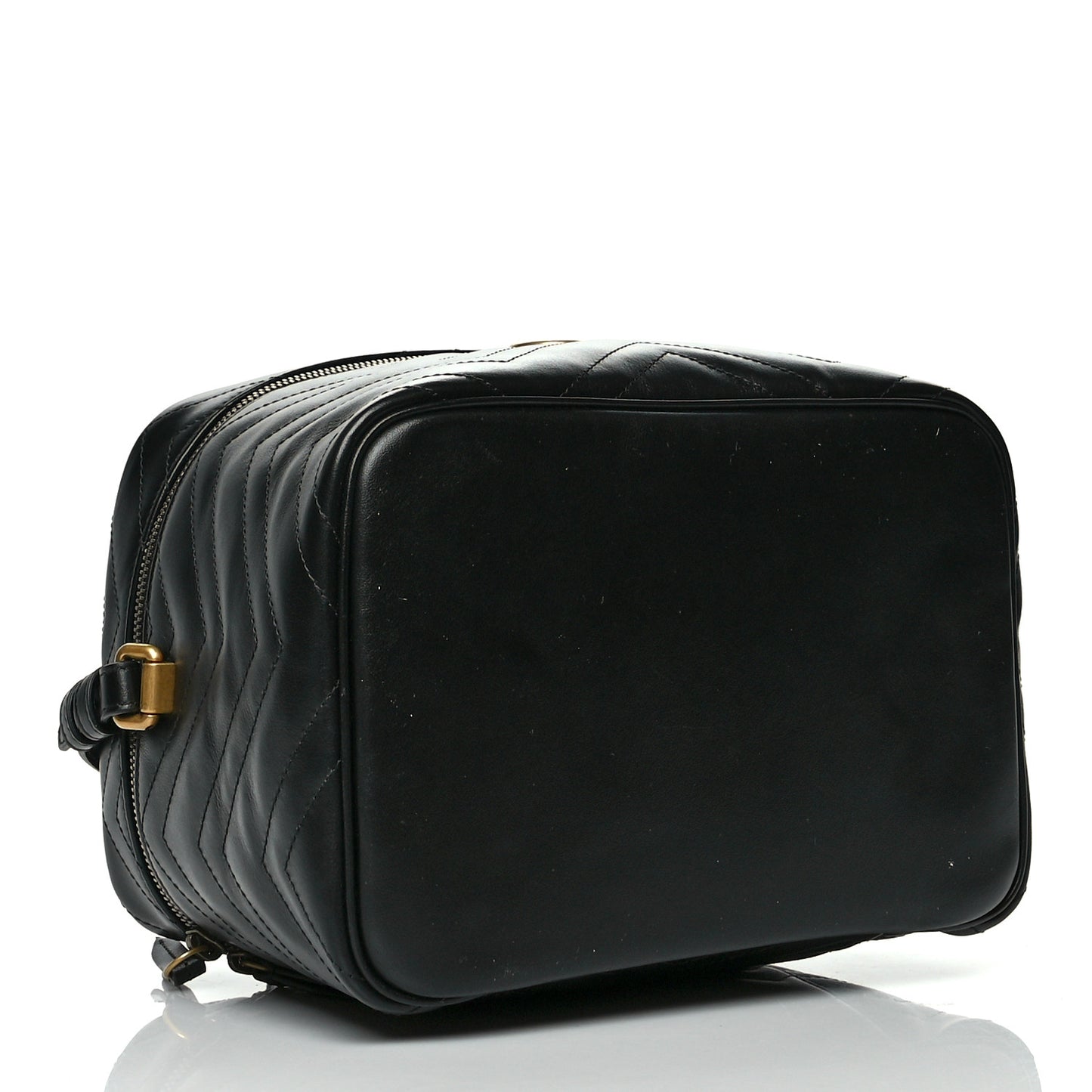 Calfskin Matelasse Large GG Marmont Vanity Cosmetic Case Black