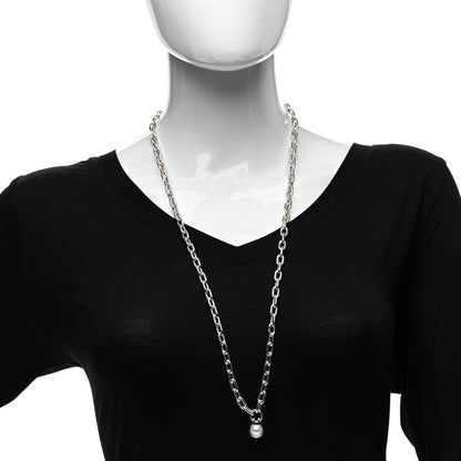 Tiffany Sterling Silver Pearl HardWear Necklace 32" 2 of 4