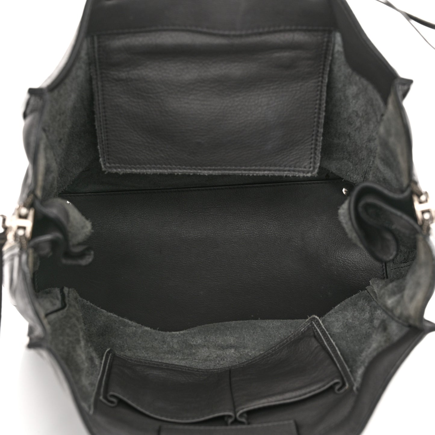 Veau Papier A5 Zip Around Tote Gris Fossile