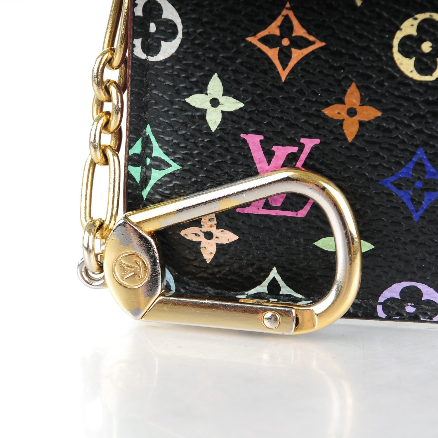 Louis Vuitton Monogram Multicolor Key Pouch Black Violet 8 of 8