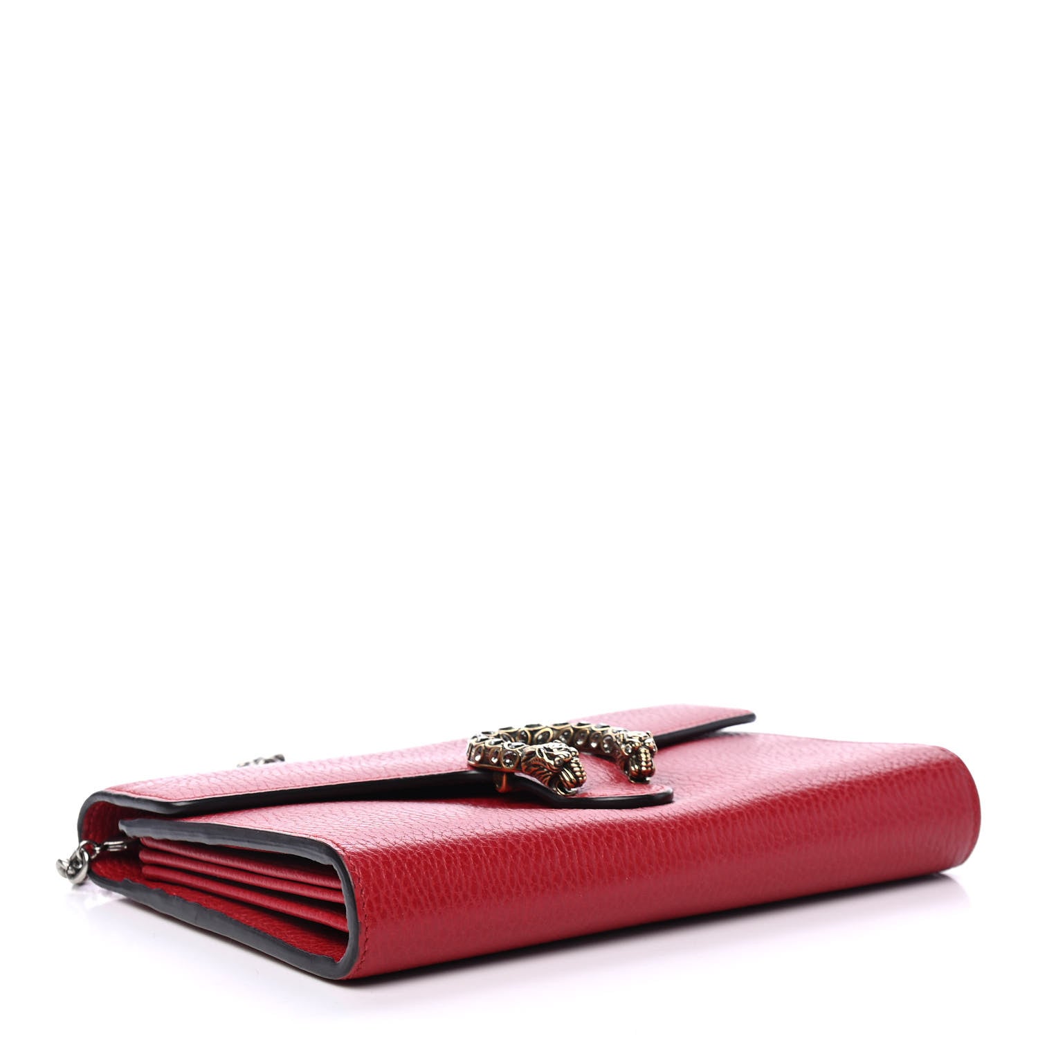 Gucci Calfskin Mini Dionysus Chain Wallet Hibiscus Red 3 of 6