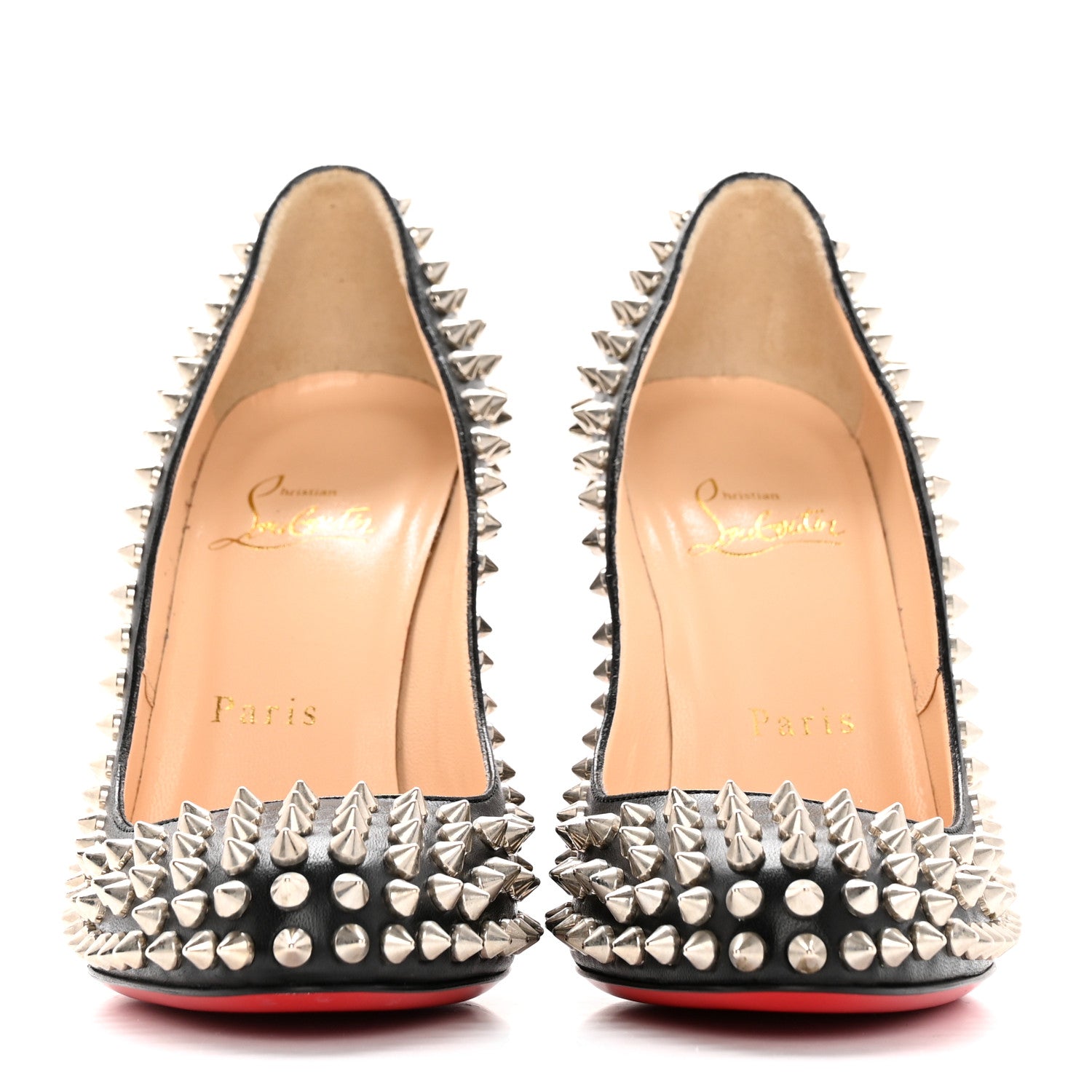 Christian Louboutin Nappa Fifi Spikes 100 Pumps 36 Black 2 of 14