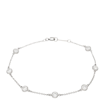 Tiffany Platinum Diamond 1.26ctw Elsa Peretti Diamonds by the Yard Station Bracelet 1 of 3