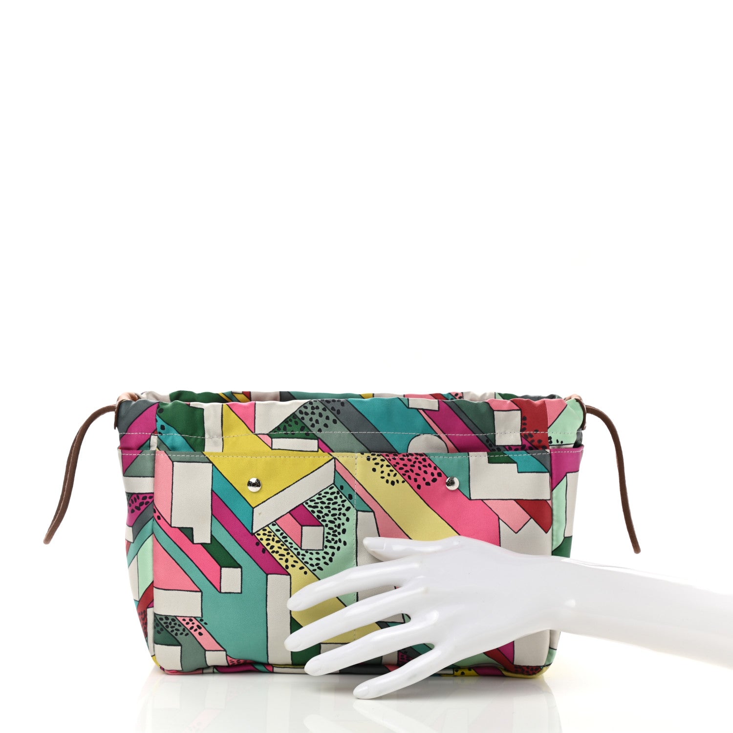 Hermes Silk On A Summer Day Fourbi 25 MM Pouch Tosca Bleu Paon 2 of 10