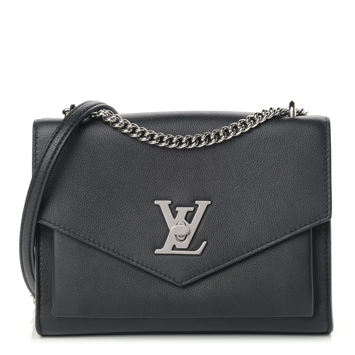 Soft Calfskin Mylockme Chain Bag BB Black