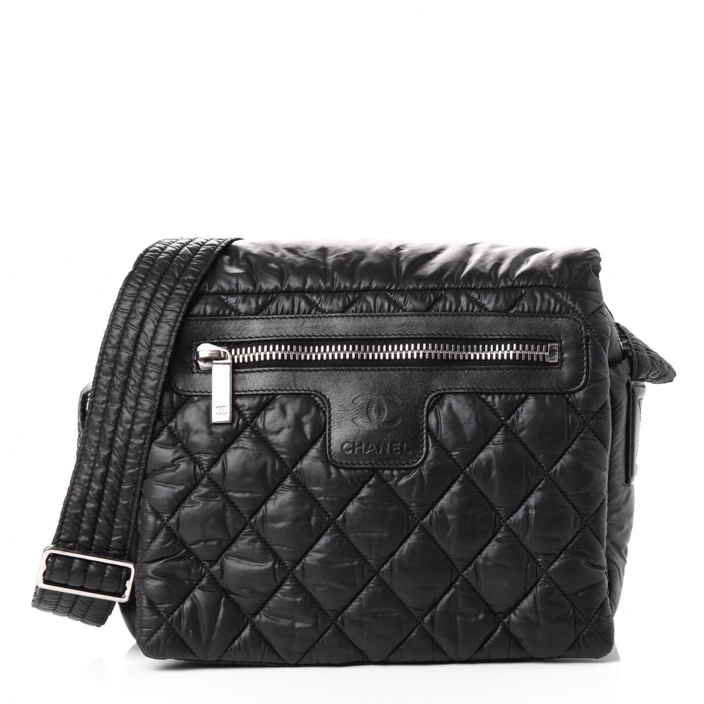 Nylon Small Coco Cocoon Messenger Bag Black