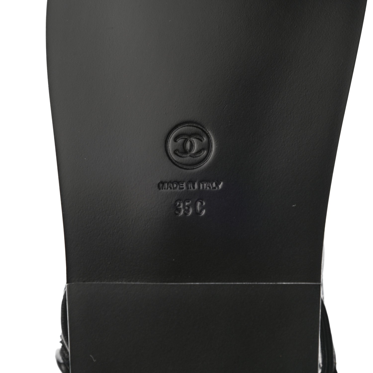 Chanel Lambskin Velcro Dad Sandals 35 Black 8 of 8