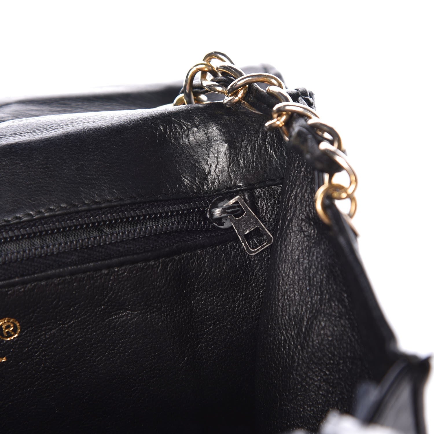 Chanel Lambskin Quilted CC Small Single Flap Black 12 of 16