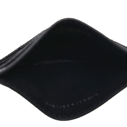Saint Laurent Grain De Poudre Matelasse Chevron Monogram Credit Card Case Black 5 of 7