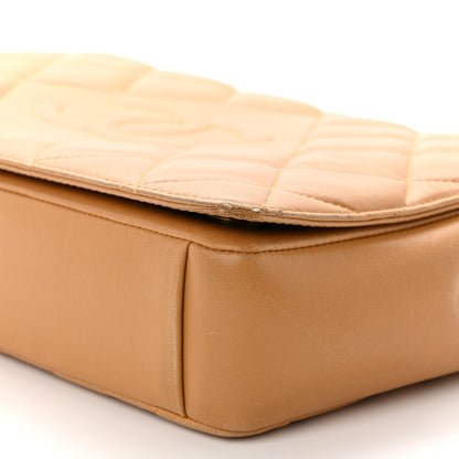 Chanel Lambskin Quilted Medium Diamond CC Flap Beige 10 of 13