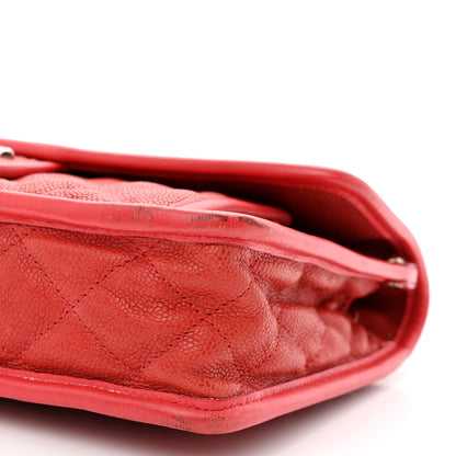 Chanel Caviar Quilted Medium French Riviera Flap Red 11 of 15