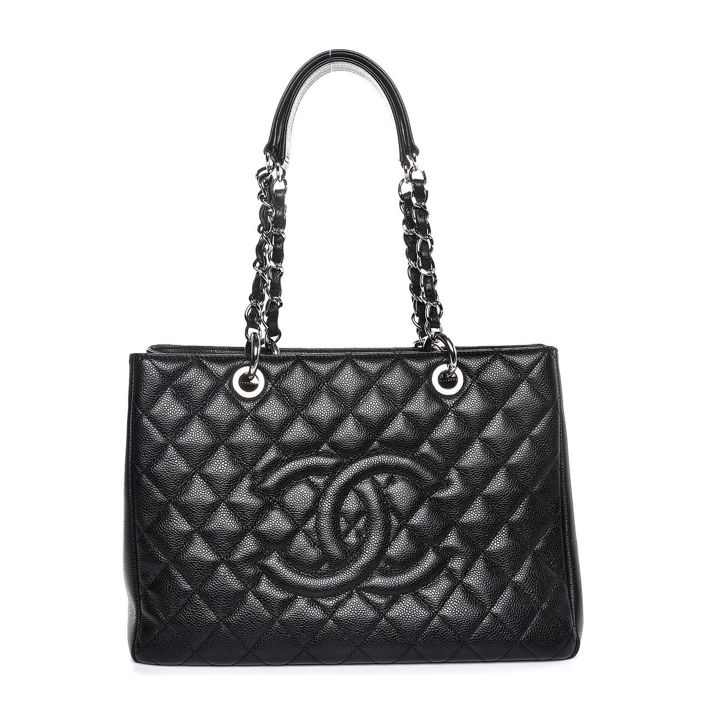 Caviar Quilted Grand Shopping Tote GST Black