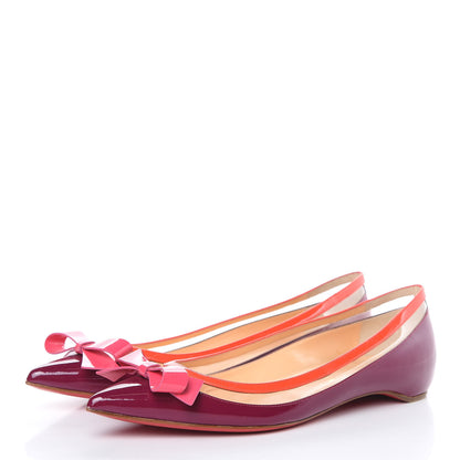 Christian Louboutin Patent PVC Suspenodo Flats 37 Eveque 3 of 12