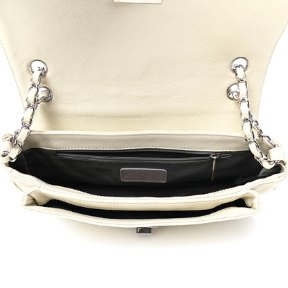 Chanel Glazed Caviar Pocket In The City Flap White 5 of 9
