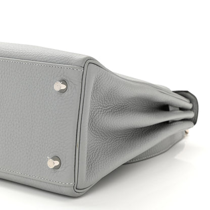 Hermes Togo Kelly Retourne 28 Bleu Glacier 10 of 10