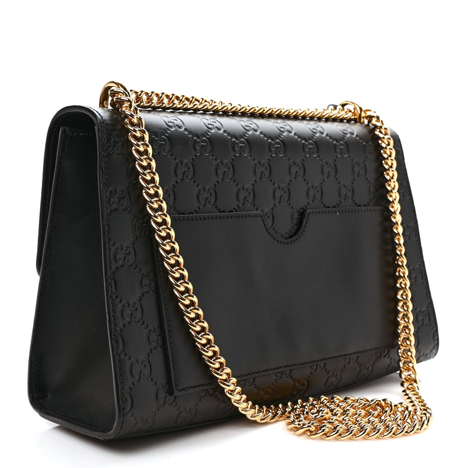 Gucci Guccissima Medium Padlock Shoulder Bag Black 3 of 10