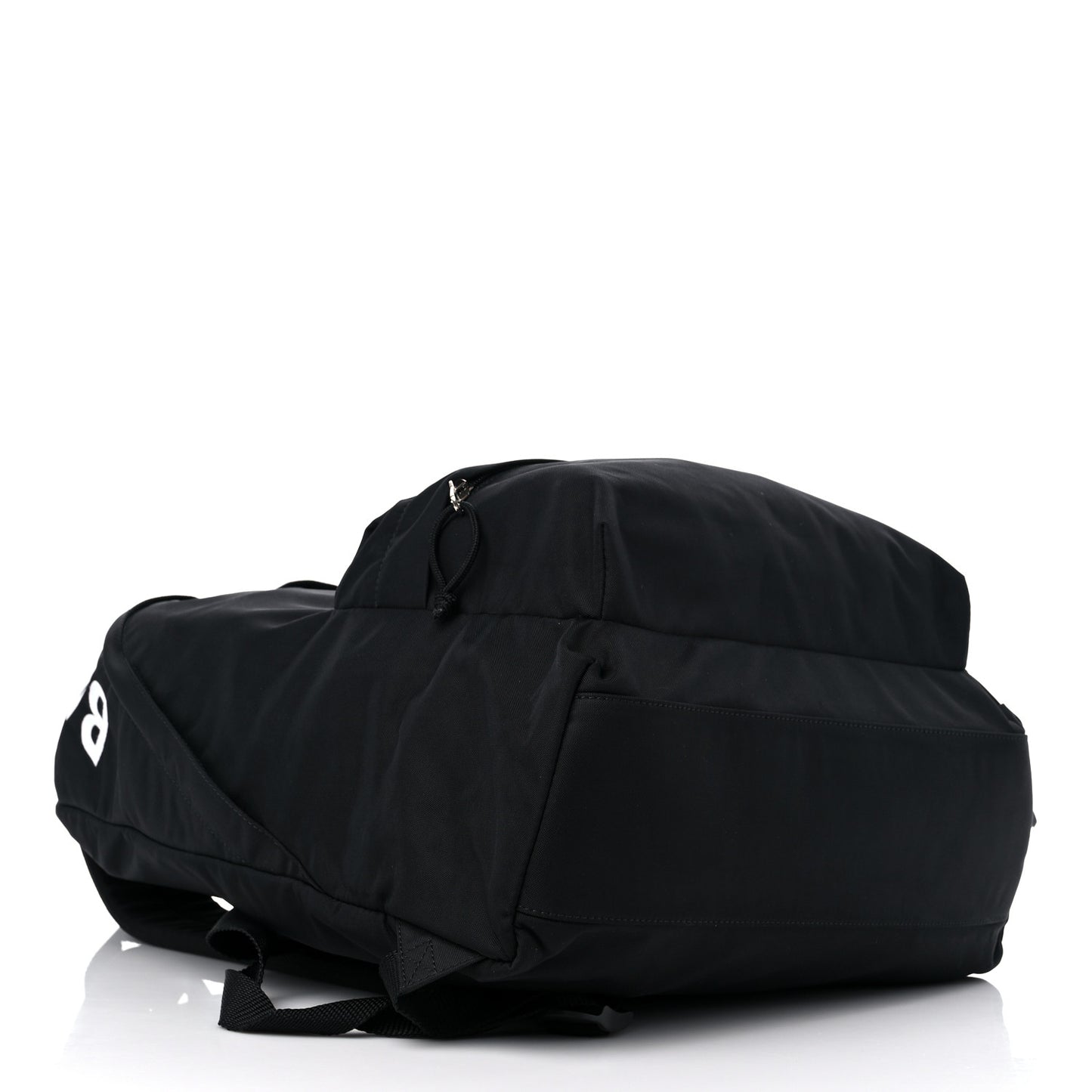 Sport Nylon Logo Embroidered S Wheel Backpack Black